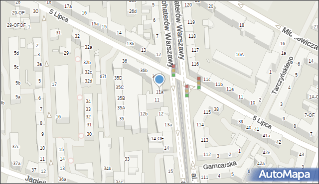 Szczecin, Aleja Bohaterów Warszawy, 11a, mapa Szczecina