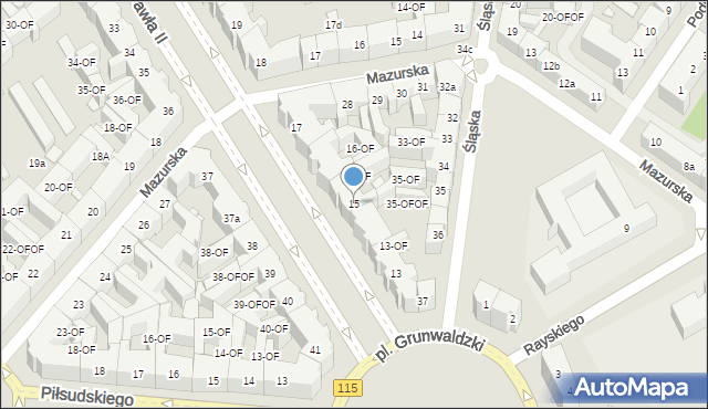 Szczecin, Aleja Papieża Jana Pawła II, 15, mapa Szczecina