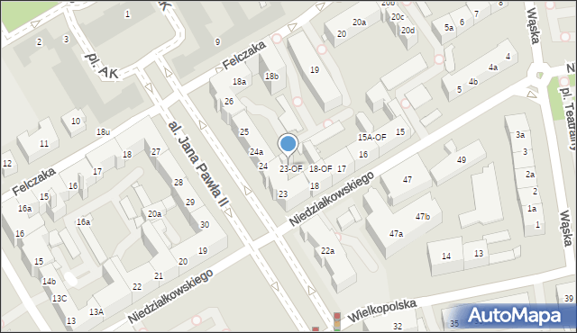 Szczecin, Aleja Papieża Jana Pawła II, 23a, mapa Szczecina