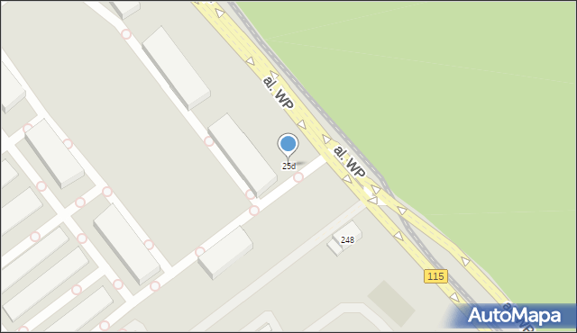 Szczecin, Aleja Wojska Polskiego, 25d, mapa Szczecina