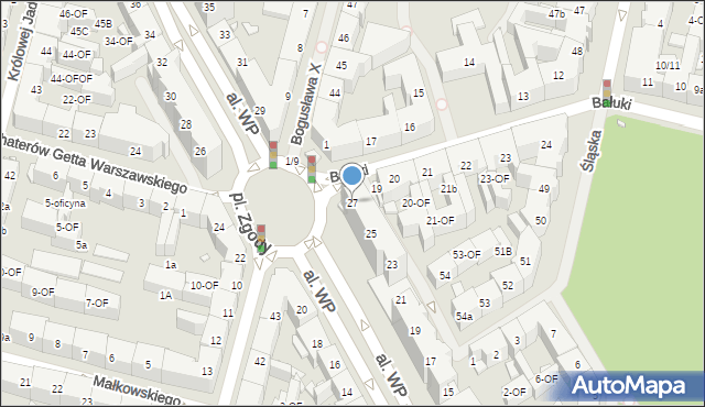 Szczecin, Aleja Wojska Polskiego, 27, mapa Szczecina