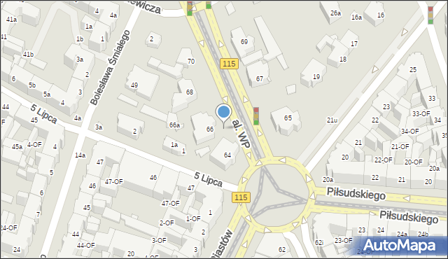 Szczecin, Aleja Wojska Polskiego, 64i, mapa Szczecina
