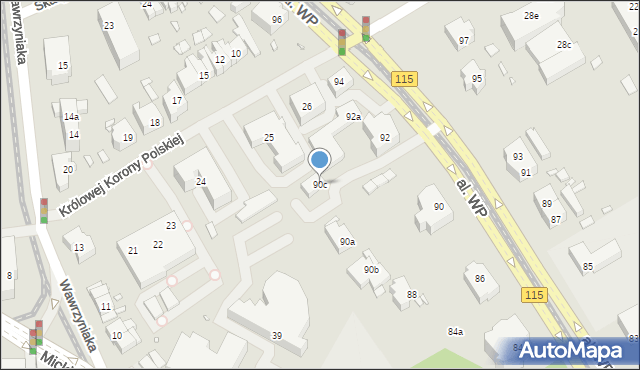 Szczecin, Aleja Wojska Polskiego, 90c, mapa Szczecina