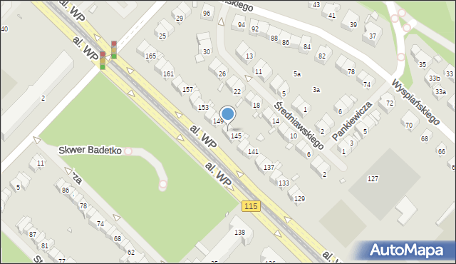 Szczecin, Aleja Wojska Polskiego, 147, mapa Szczecina