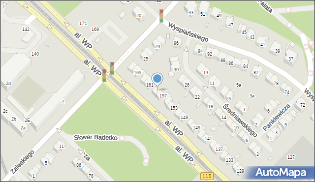 Szczecin, Aleja Wojska Polskiego, 159, mapa Szczecina