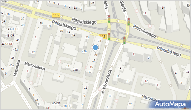 Szczecin, Aleja Wyzwolenia, 19, mapa Szczecina