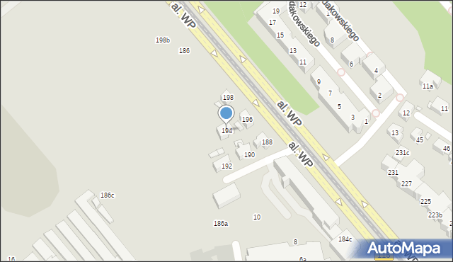 Szczecin, Aleja Wojska Polskiego, 194, mapa Szczecina