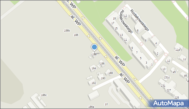 Szczecin, Aleja Wojska Polskiego, 198, mapa Szczecina