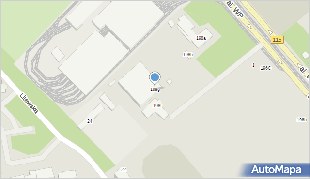 Szczecin, Aleja Wojska Polskiego, 198g, mapa Szczecina