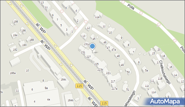 Szczecin, Aleja Wojska Polskiego, 229, mapa Szczecina