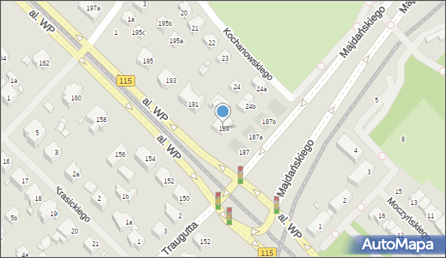 Szczecin, Aleja Wojska Polskiego, 189, mapa Szczecina