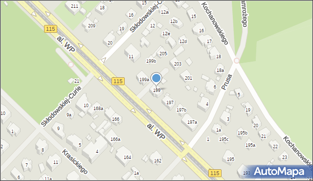 Szczecin, Aleja Wojska Polskiego, 199, mapa Szczecina