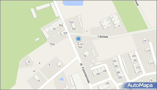 Szklary Górne, Aleja Kasztanowa, 8, mapa Szklary Górne