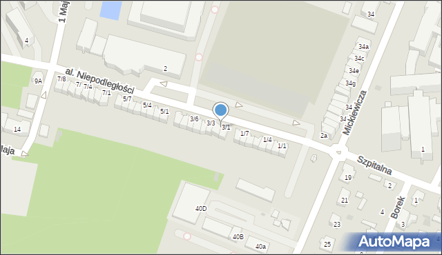 Tarnobrzeg, Aleja Niepodległości, 3/2, mapa Tarnobrzegu