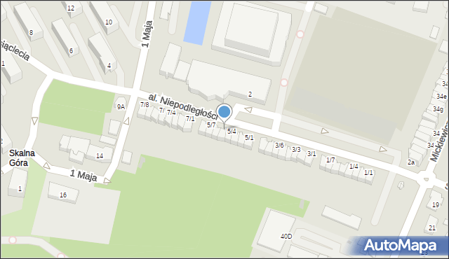 Tarnobrzeg, Aleja Niepodległości, 5/5, mapa Tarnobrzegu