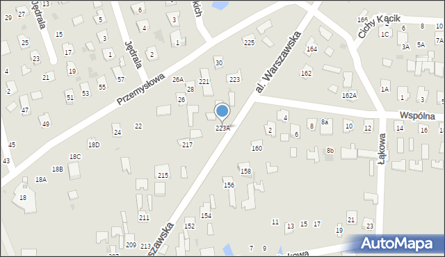 Tarnobrzeg, Aleja Warszawska, 223A, mapa Tarnobrzegu