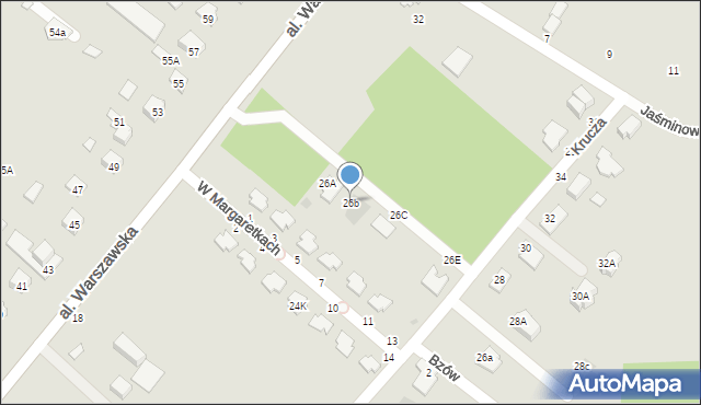 Tarnobrzeg, Aleja Warszawska, 26b, mapa Tarnobrzegu