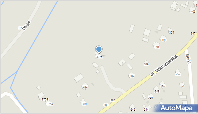 Tarnobrzeg, Aleja Warszawska, 387a, mapa Tarnobrzegu