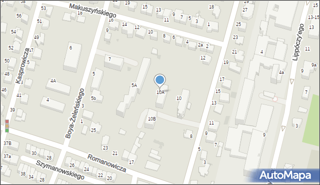 Tarnów, Aleja Piaskowa, 10A, mapa Tarnów