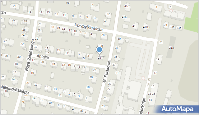 Tarnów, Aleja Piaskowa, 24, mapa Tarnów
