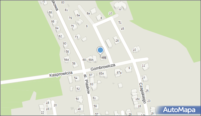 Tarnów, Aleja Piaskowa, 71, mapa Tarnów