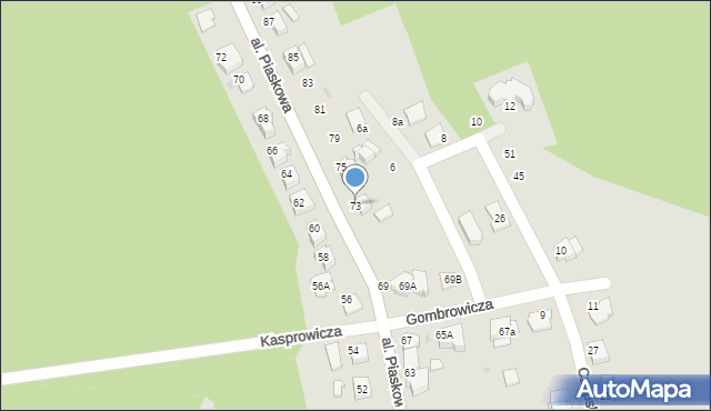 Tarnów, Aleja Piaskowa, 73, mapa Tarnów