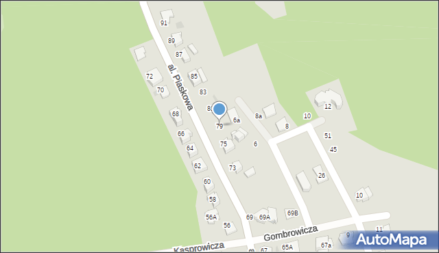 Tarnów, Aleja Piaskowa, 79, mapa Tarnów