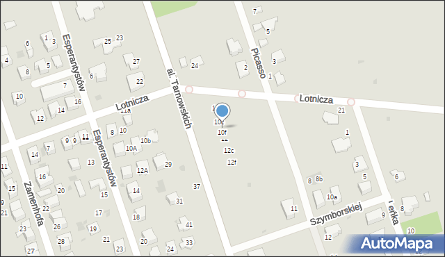 Tarnów, Aleja Tarnowskich, 10e, mapa Tarnów