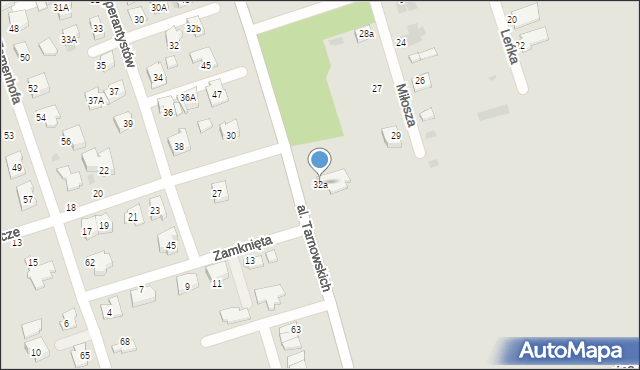 Tarnów, Aleja Tarnowskich, 32a, mapa Tarnów