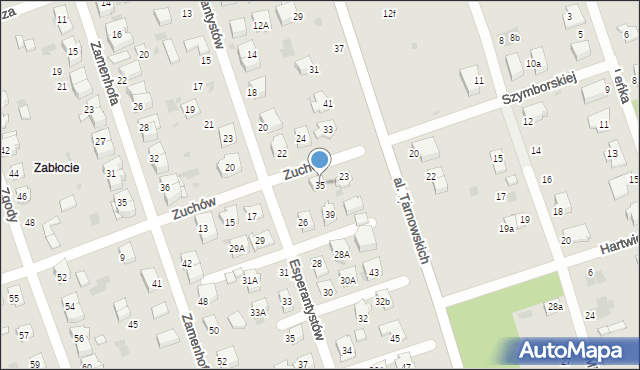 Tarnów, Aleja Tarnowskich, 35, mapa Tarnów