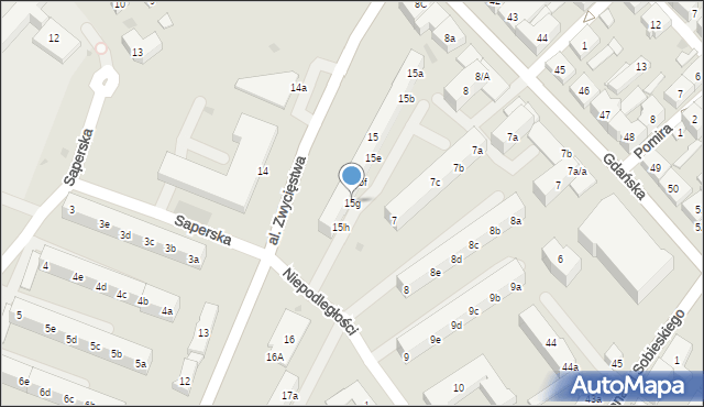 Tczew, Aleja Zwycięstwa, 15g, mapa Tczew