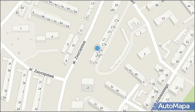 Tczew, Aleja Zwycięstwa, 17g, mapa Tczew