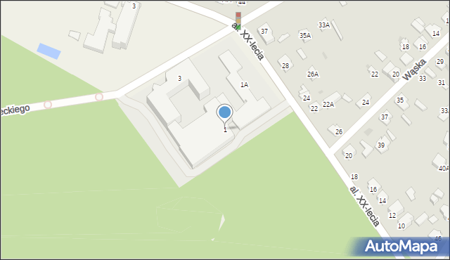 Teresin, Aleja XX-lecia, 1, mapa Teresin