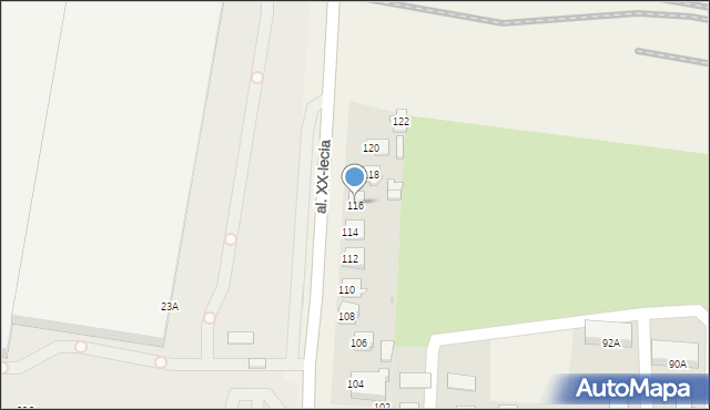 Teresin, Aleja XX-lecia, 116, mapa Teresin