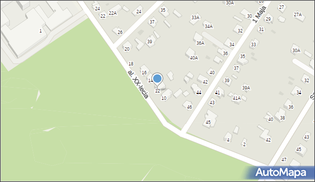 Teresin, Aleja XX-lecia, 12, mapa Teresin