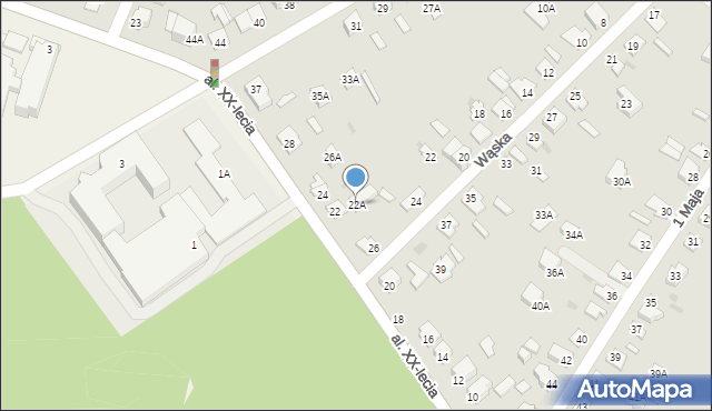 Teresin, Aleja XX-lecia, 22A, mapa Teresin
