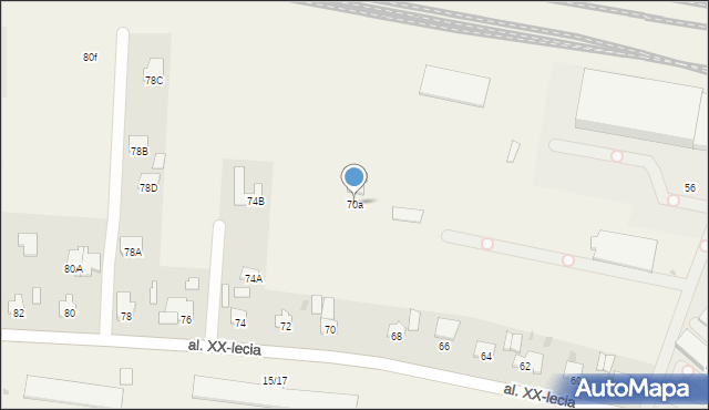 Teresin, Aleja XX-lecia, 70a, mapa Teresin