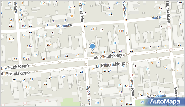 Tomaszów Mazowiecki, Aleja Piłsudskiego Józefa, marsz., 20, mapa Tomaszów Mazowiecki