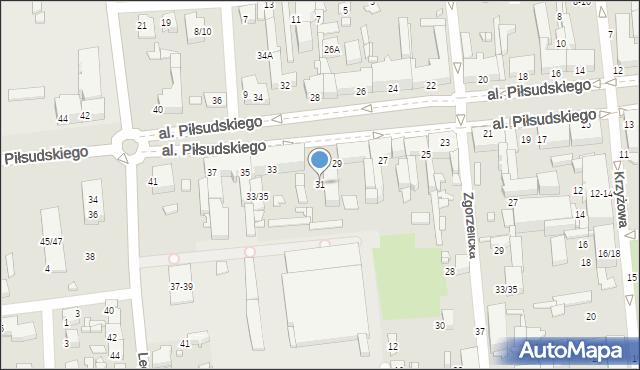 Tomaszów Mazowiecki, Aleja Piłsudskiego Józefa, marsz., 31, mapa Tomaszów Mazowiecki