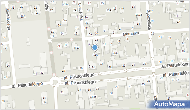 Tomaszów Mazowiecki, Aleja Piłsudskiego Józefa, marsz., 34A, mapa Tomaszów Mazowiecki