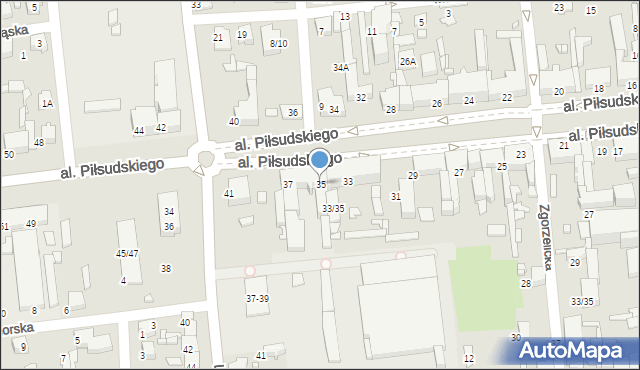 Tomaszów Mazowiecki, Aleja Piłsudskiego Józefa, marsz., 35, mapa Tomaszów Mazowiecki
