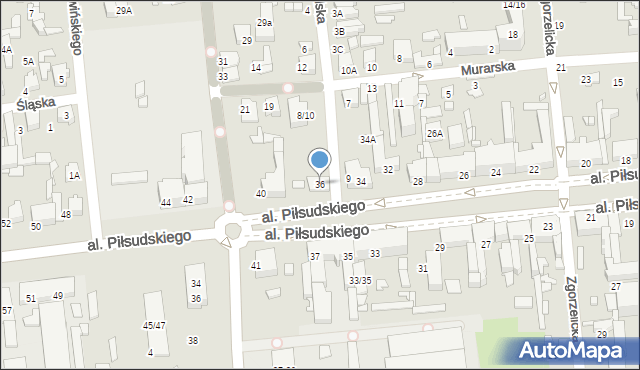 Tomaszów Mazowiecki, Aleja Piłsudskiego Józefa, marsz., 36, mapa Tomaszów Mazowiecki