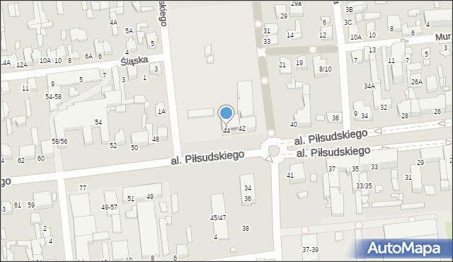 Tomaszów Mazowiecki, Aleja Piłsudskiego Józefa, marsz., 44, mapa Tomaszów Mazowiecki