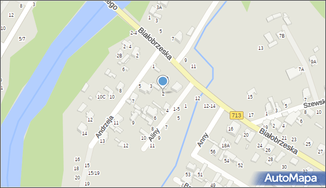 Tomaszów Mazowiecki, Aliny, 2, mapa Tomaszów Mazowiecki