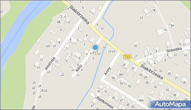 Tomaszów Mazowiecki, Aliny, 3, mapa Tomaszów Mazowiecki