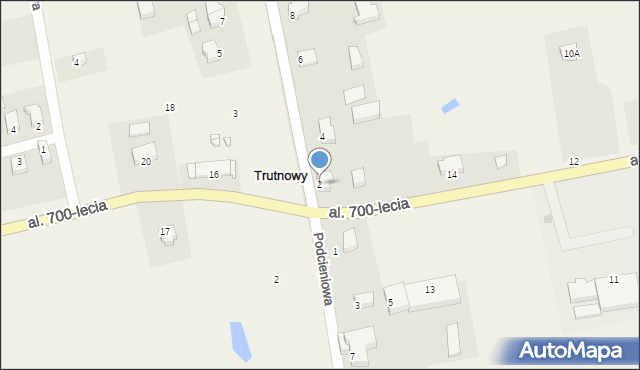 Trutnowy, Aleja Lip, 2, mapa Trutnowy