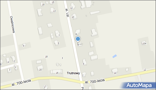 Trutnowy, Aleja Lip, 6, mapa Trutnowy