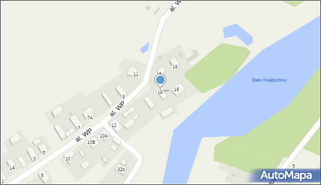 Tuplice, Aleja Wojska Polskiego, 14, mapa Tuplice