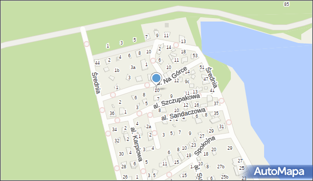 Turawa, Aleja na Górce, 10, mapa Turawa
