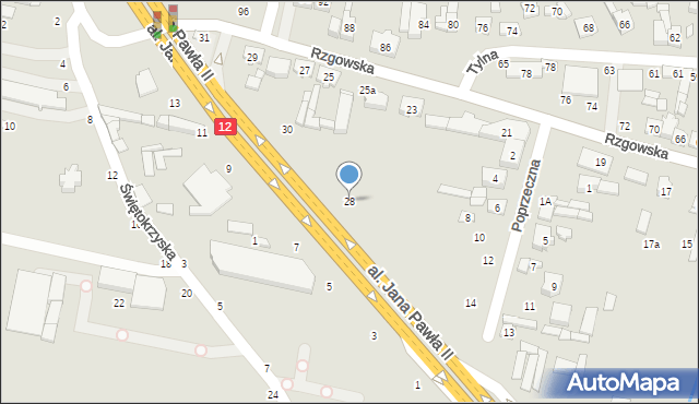 Tuszyn, Aleja Jana Pawła II, 28, mapa Tuszyn